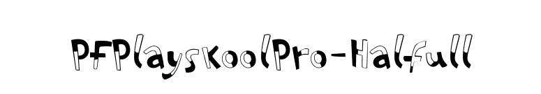 PFPlayskoolPro-Halfull font preview