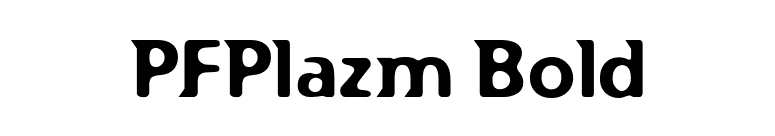 PFPlazm Bold font preview