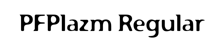 PFPlazm Regular font preview