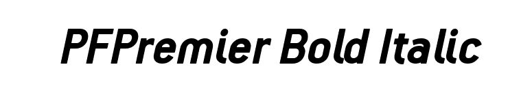PFPremier Bold Italic font preview