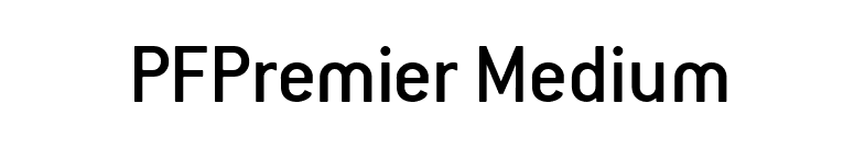 PFPremier Medium font preview