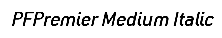PFPremier Medium Italic font preview