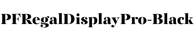 PFRegalDisplayPro-Black font preview