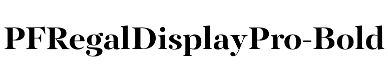 PFRegalDisplayPro-Bold font preview