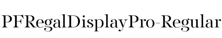 PFRegalDisplayPro-Regular font preview