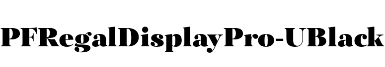 PFRegalDisplayPro-UBlack font preview