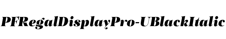 PFRegalDisplayPro-UBlackItalic font preview