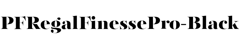 PFRegalFinessePro-Black font preview