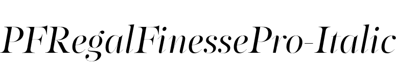 PFRegalFinessePro-Italic font preview