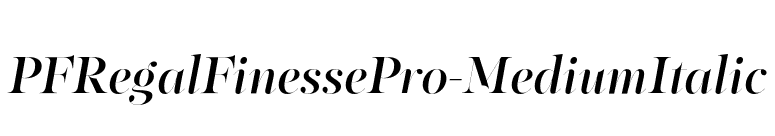 PFRegalFinessePro-MediumItalic font preview