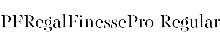 PFRegalFinessePro-Regular font preview