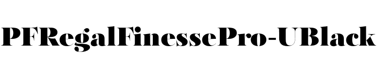 PFRegalFinessePro-UBlack font preview