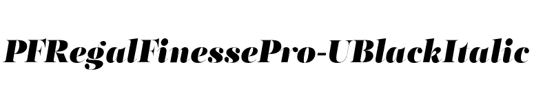 PFRegalFinessePro-UBlackItalic font preview