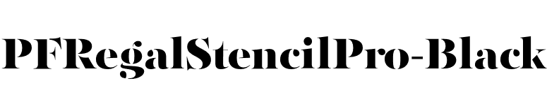 PFRegalStencilPro-Black font preview
