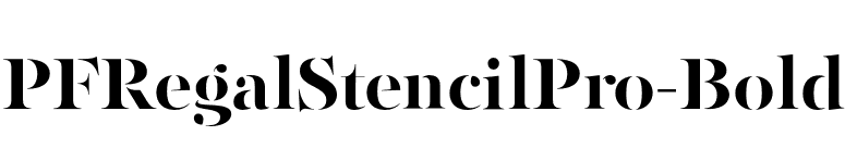 PFRegalStencilPro-Bold font preview