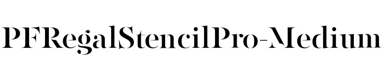 PFRegalStencilPro-Medium font preview