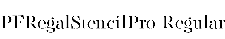 PFRegalStencilPro-Regular font preview