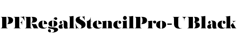 PFRegalStencilPro-UBlack font preview