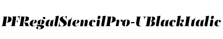 PFRegalStencilPro-UBlackItalic font preview