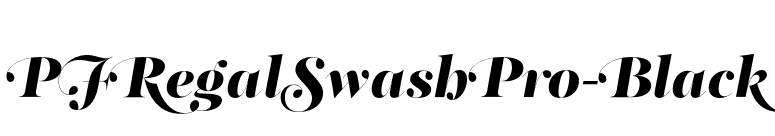 PFRegalSwashPro-Black font preview