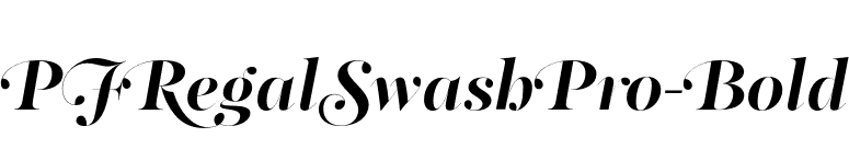 PFRegalSwashPro-Bold font preview