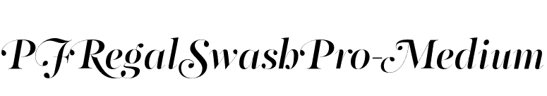 PFRegalSwashPro-Medium font preview