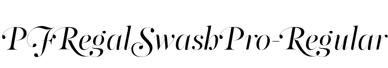 PFRegalSwashPro-Regular font preview