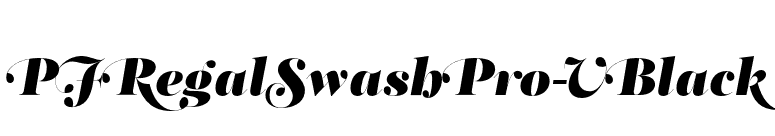 PFRegalSwashPro-UBlack font preview