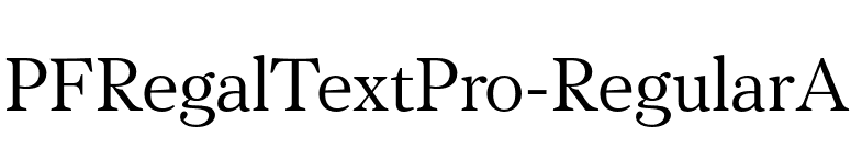 PFRegalTextPro-RegularA font preview