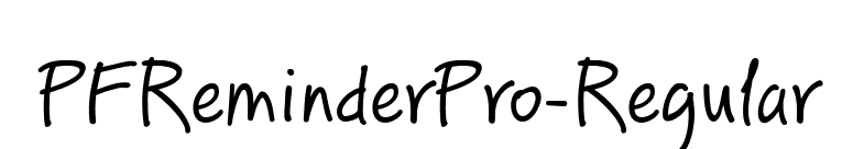PFReminderPro-Regular font preview