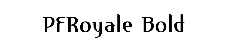 PFRoyale Bold font preview