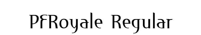 PFRoyale Regular font preview