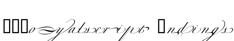 PFRoyalscript Endings font preview