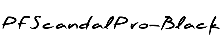 PFScandalPro-Black font preview