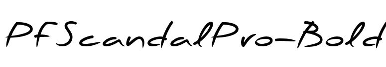 PFScandalPro-Bold font preview