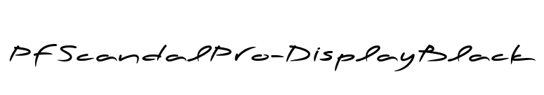 PFScandalPro-DisplayBlack font preview
