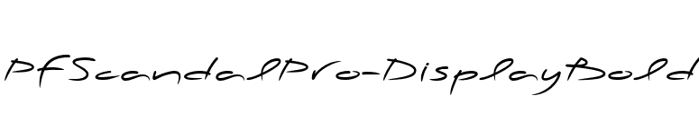PFScandalPro-DisplayBold font preview