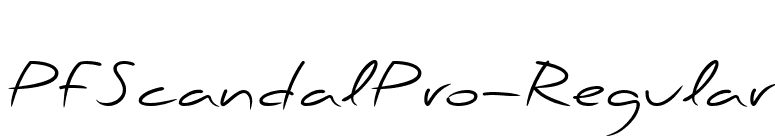 PFScandalPro-Regular font preview