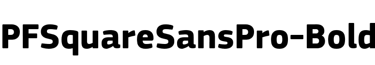PFSquareSansPro-Bold font preview