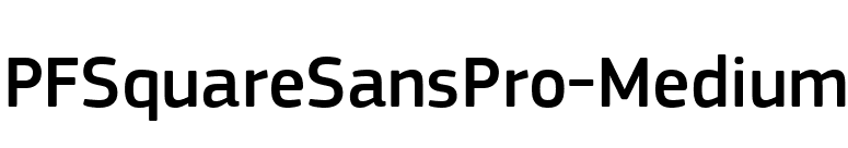 PFSquareSansPro-Medium font preview