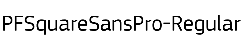 PFSquareSansPro-Regular font preview