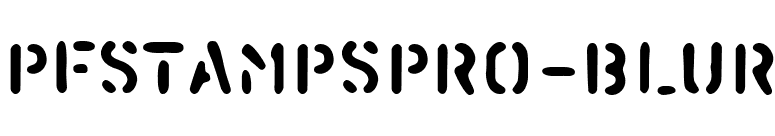 PFStampsPro-Blur font preview