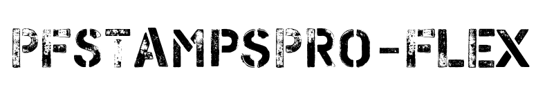 PFStampsPro-Flex font preview