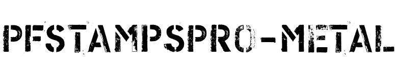 PFStampsPro-Metal font preview
