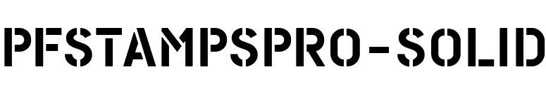 PFStampsPro-Solid font preview