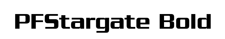 PFStargate Bold font preview
