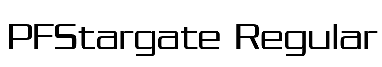 PFStargate Regular font preview