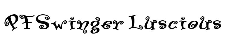 PFSwinger Luscious font preview