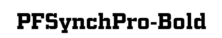 PFSynchPro-Bold font preview