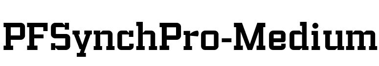 PFSynchPro-Medium font preview